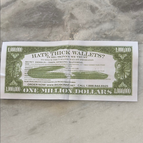 Big Skinny Teal Wallet with Zipper - Picture 10 of 11